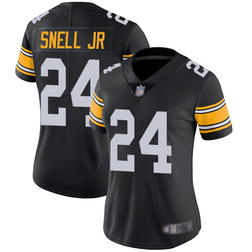 Women Pittsburgh Steelers Football #24 Limited Black Benny Snell Jr. Alternate Vapor Untouchable Nike NFL Jersey->pittsburgh steelers->NFL Jersey